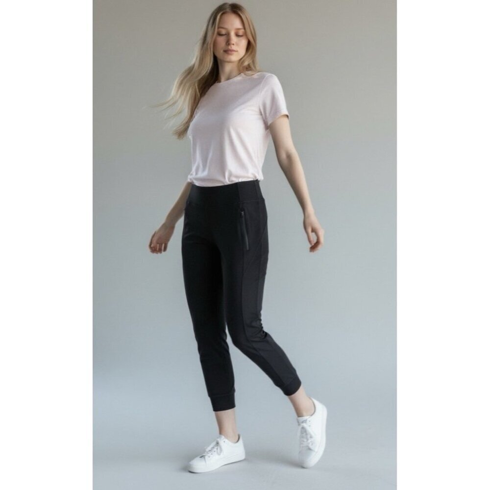 Athleta Ranier Joggers Size XS Black Zip Close Pockets